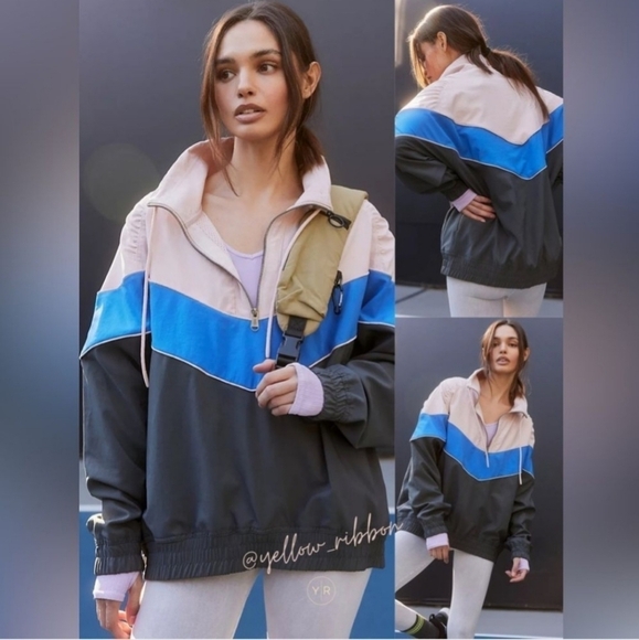 NWOT Free People Walk The Line Colorblock Pullover - Picture 1 of 10